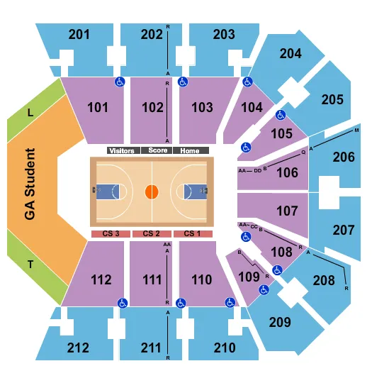 truist arena seating chart